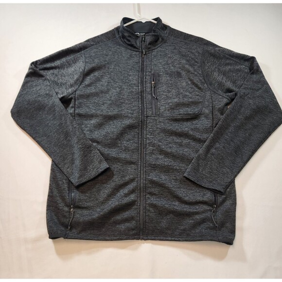 The North Face Mens Jacket Charcoal Gray Full Zip FA20 Size Large Logo Pockets - Picture 1 of 13